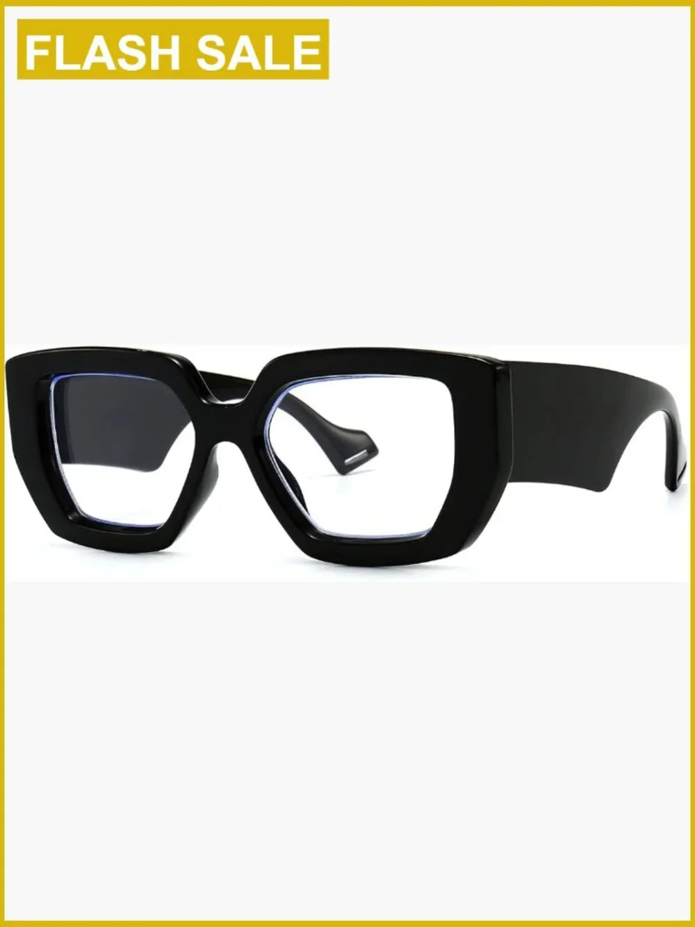 Thick Frame Oversized Square Blue Light Blocking Glasses